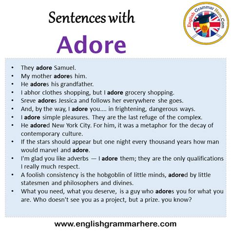 how to say j'adore in english